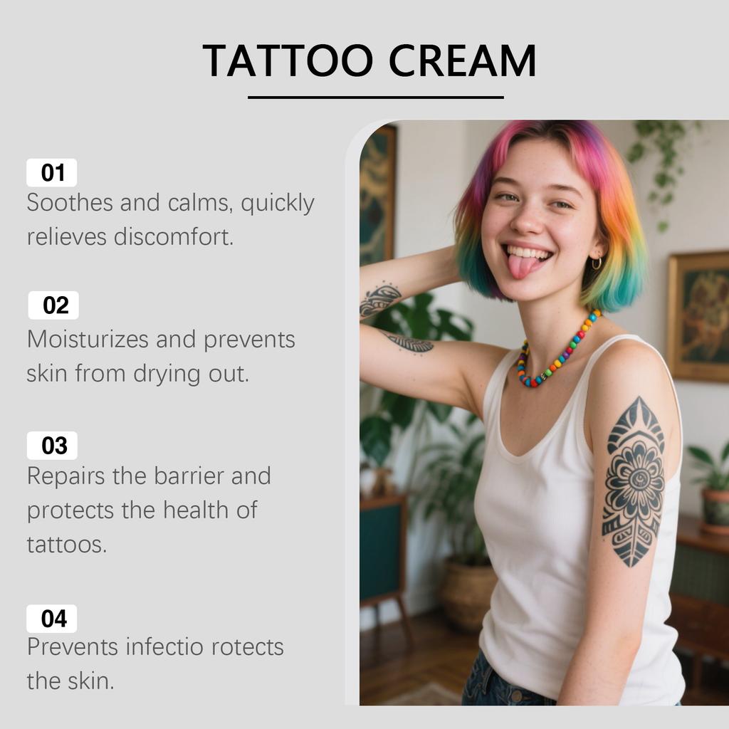 Tattoo Aftercare Cream, Bright Color, Moisturizing Gentle Skin Balm for Tattoo, SOUTH MOON