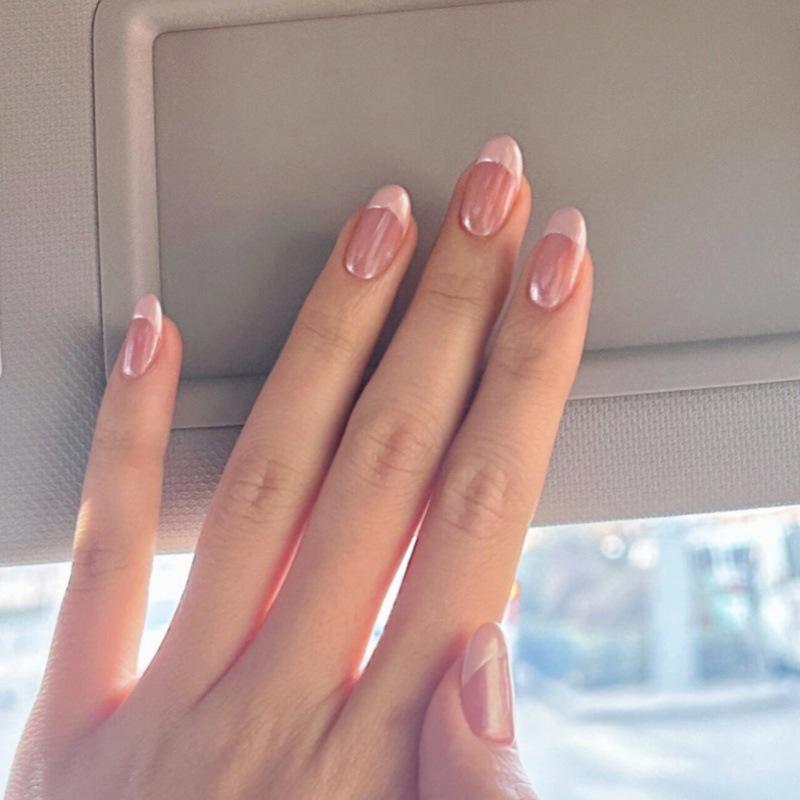 One Second Sweetheart Pure French Simple White Handmade Nail Wear Spice Girl Nail Art Cute Sweet Nail Art Patch Patch XS
