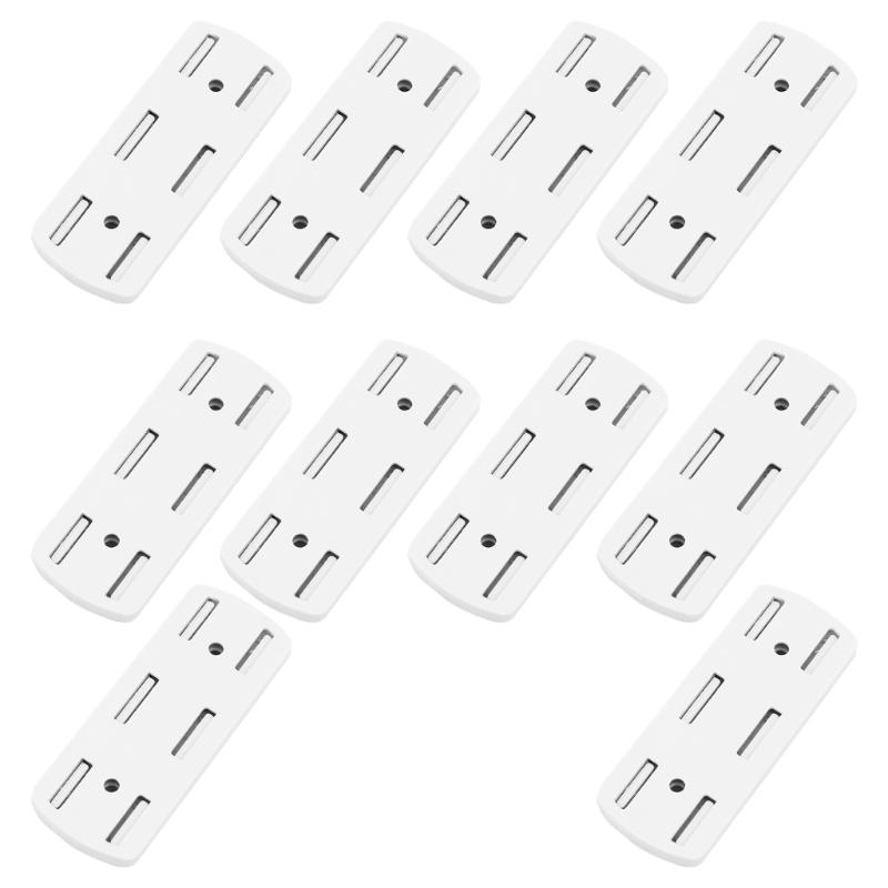 10pcs Power Strips Mounts with Strong Adhesive Not Drill Socket Brackets Wall Mounted Power Strips Brackets Simple Installs