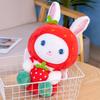 Fluffy Cute And Strawberry Rabbit Plush Toy Ideal Decorative Pillow Home For
