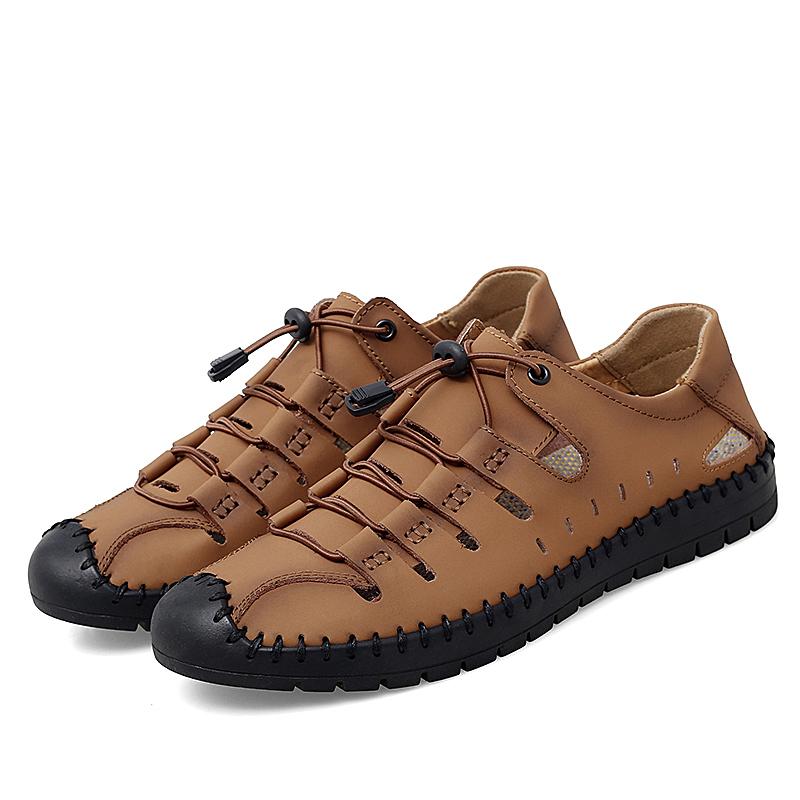 Outdoor Sandals Men Breathable Casual Shoes For Men Summer Beach Sneakers Male Large Size 48 Casual Leather Sandals