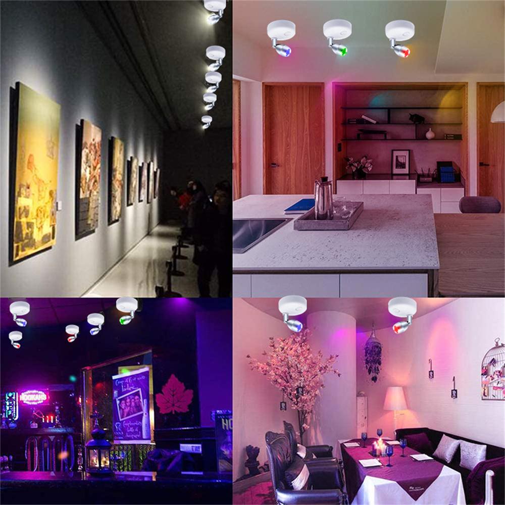 13 farben LED Unter Schrank Licht Fernbedienung LED Puck Licht Nacht Lichter Strahler für Korridor Schrank Kleiderschrank Dekor