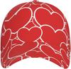 Valentine's Day Red White Heart Pattern Womens Baseball Caps Cute Trucker Hat Baseball Hats for Men Womens Hats