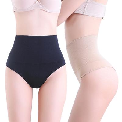 Large Size Sexy High Waisted Shapewear Thong Postpartum Repair Abdominal Pants Shaping Seamless Waistband Pants T Pants for Women Panties