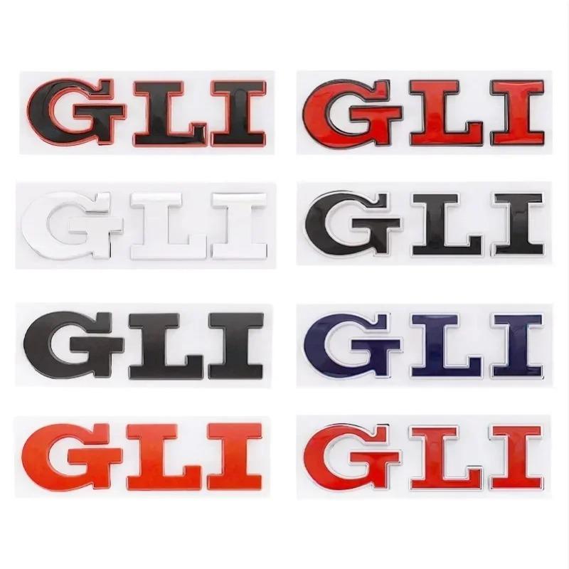 3D Metal Car Letters GLI Logo Rear Trunk Front Grill Badge Emblem Sticker Decals For Jetta MK2 MK4 MK5 MK6 MK7 MK8