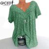QICED Dame Mote Casual Kortermet V-hals Bluser & Skjorter