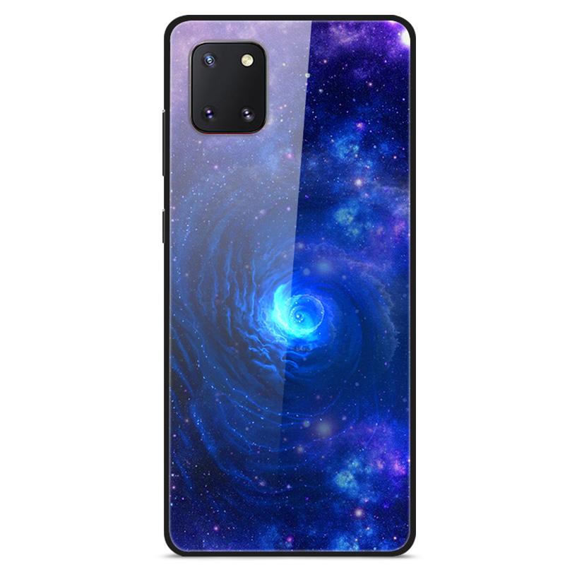 For Coque Samsung Note 10 Lite Case Tempered Glass Planet Space Cover for Samsung Galaxy Note10 Lite Case S10 Lite Glass Case