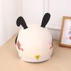 2Pcs Motorcycle Helmet Long Rabbit's Ears Motocross Electric Bike Helmet and Car Steering Wheel Decroation Accessories