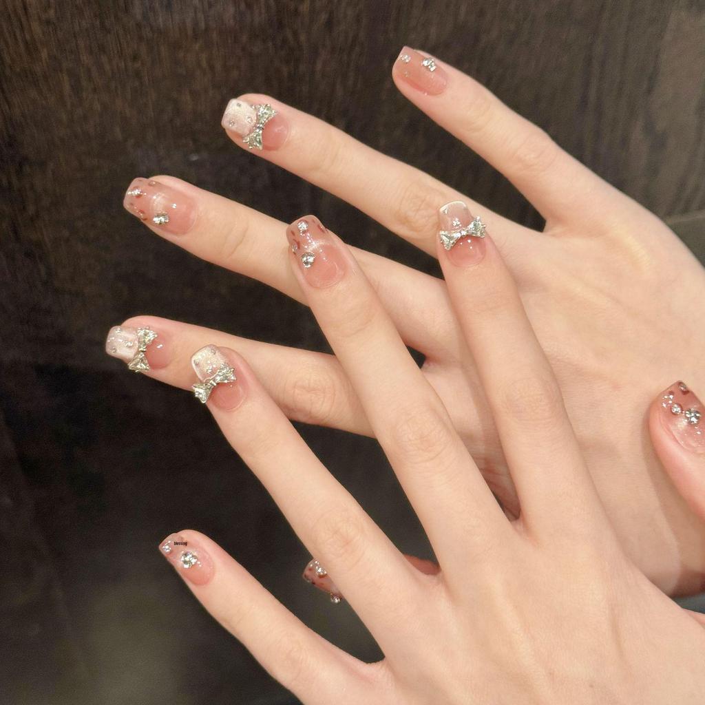 Yihe Leopard Print Heiress Cat-Eye Blush Sweet & Spicy Handmade Press-On Nails