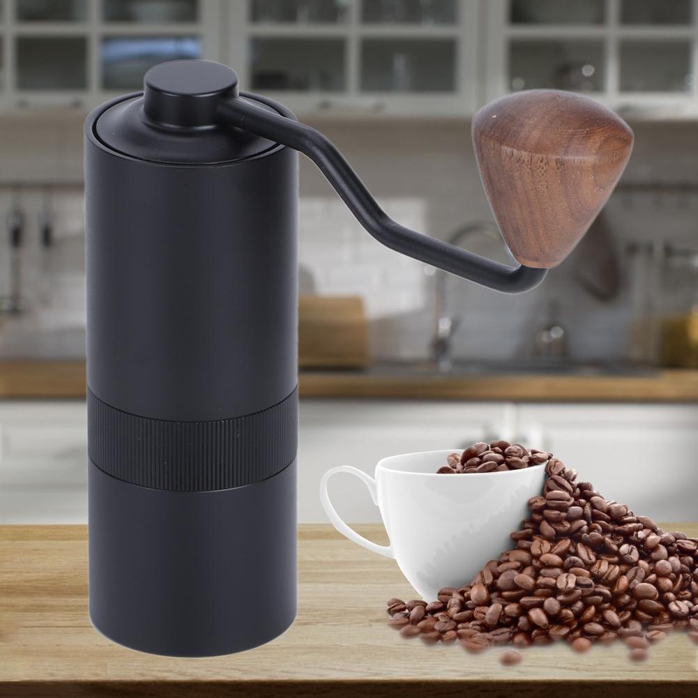 Manuelle Kaffeemühle mit einstellbarer Mahleinstellung, Kaffeebohnen-Handmühle für Zuhause und Büro