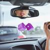 Car Dice Rearview Mirror Plush Car Rear View Mirror Decoration Plush Dice Rearview Mirror