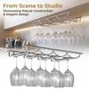 1/2/3 Row Under Cabinet Stemware Holder Iron Hanging Cup Holder  Kitchen