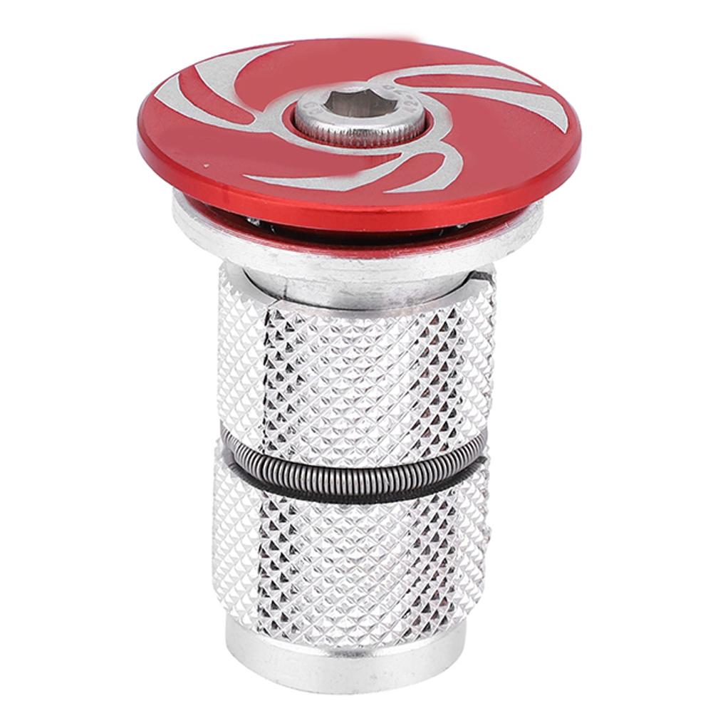 S34 Mountain Road Bicycle Bike Front Fork Steerer Headset Compression Plug Top Cap Cover ExpanderRed