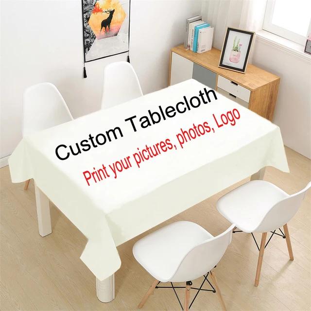 

Customized Tablecloth Table Cover Cloth For Wedding Party Home Decor Rectangle Your Photo Image Logo Personalized Tablecloth 90x140cm