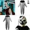 Clown Cosplay Terrifier Clothing Polyester Onesie Mask Halloween Party Costume