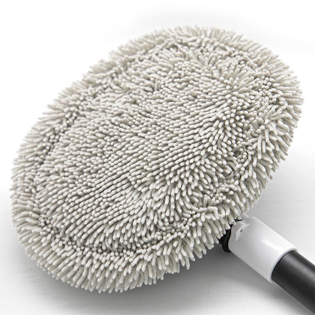 Aluminum Alloy Car Wash Brush With Rotatable Head For Effortless Cleaning And Detachable Brush Head