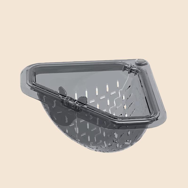 

A Magnetic Suction Fixed Draining Basket, a Sink Drainage Storage Rack Designed Specifically for Handling Food Scraps серый
