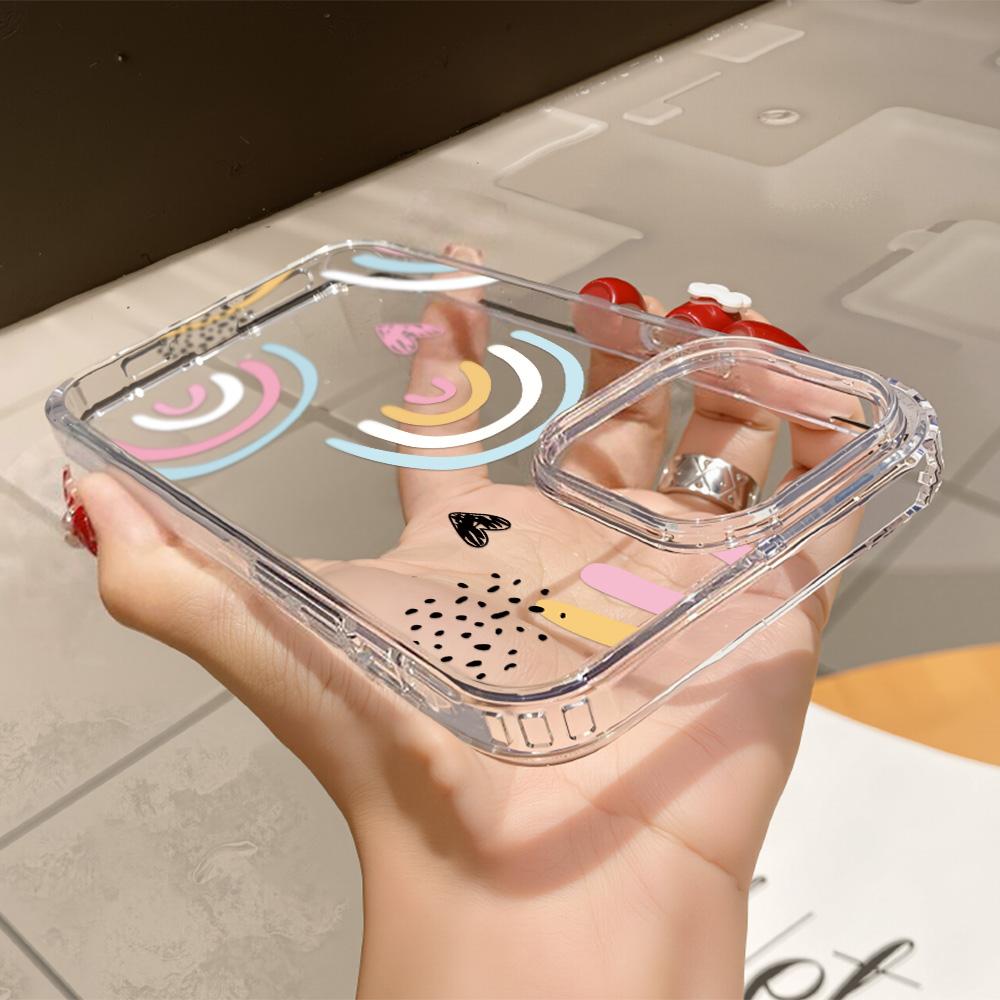 Acrylic Phone Case for iPhone 11 12 13 14 Pro 12 14 16 Pro Max for Samsung A16 A36 A56 S24 FE High-quality Painted Anti-fall Mobile Phone Case