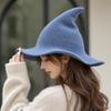 Solid Color Halloween Witch Hat High Quality Costume Hat Fashionable Magical Hat  For Women