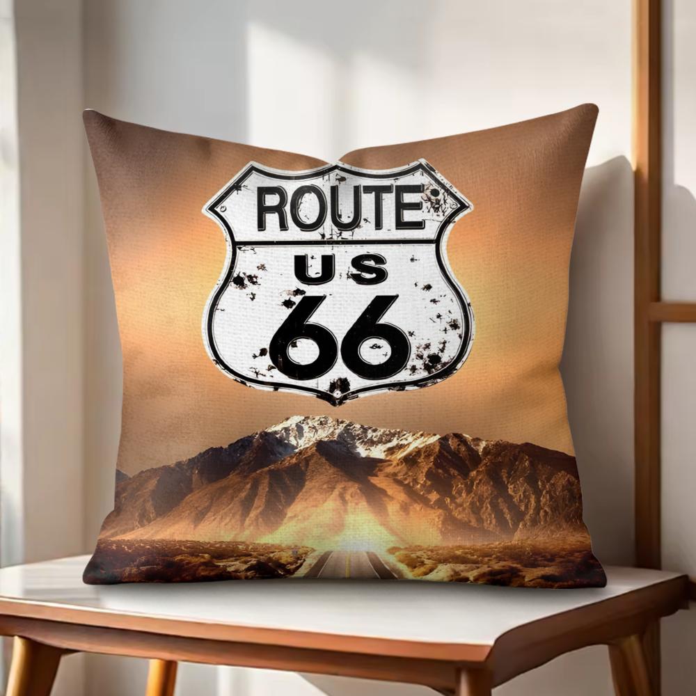 RRoute Retro Cushion Cover Natural Linen Organic Fabric DoubleSided Printing Couch Pillow Covers Home Decor