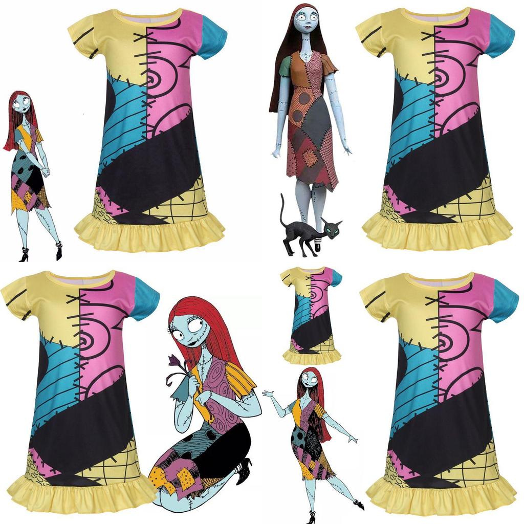 Enchanting Nightmare Before Christmas Sally Cosplay Costume For Girls Perfect For Halloween