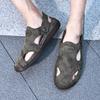 New Handmade Summer Sandals Men Breathable Leather Shoes Man Outdoor Men Sandals Antiskid Beach Sandals Hollow Shoes Fashion
