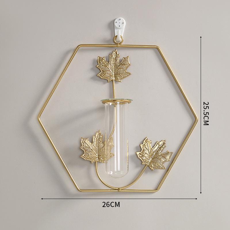Nordische Eisenkunst Wandhänger Blumenschmuck, Kreative Wohnzimmerwanddekorationen, Bohrfreie Wandpflanzenhänge-Dekorationen