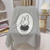 Miffy Cartoon Blanket Cute Air Conditioning Shawl Sofa Lap Cover Nap Throw Soft Warm Lightweight Multi-use Blanket Home Office