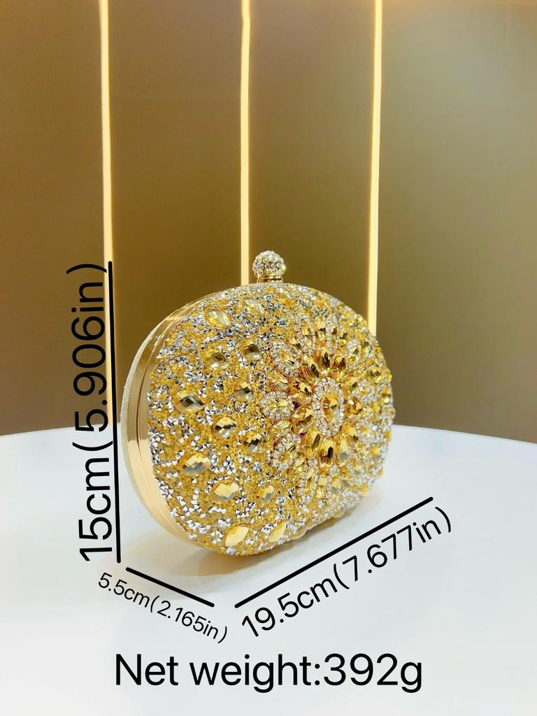 Luxurious Diamond-Encrusted Rhinestone Crossbody Small Handbag Versatile Elegant Women's Fashion Accessory