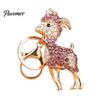 Rhinestone Goat Keychain Bling Lamb for Backpack, Metal Car Key Animal Theme Ring, Sheep Pendant Backpacks and Handbags Chain Decoration