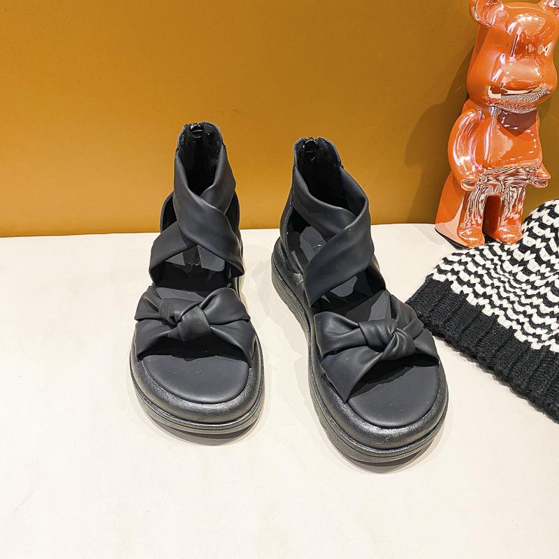 

Summer 2024 new platform student Roman shoes fashion versatile muffin and beach shoes Internet celebrity sports sandals 40 чорний