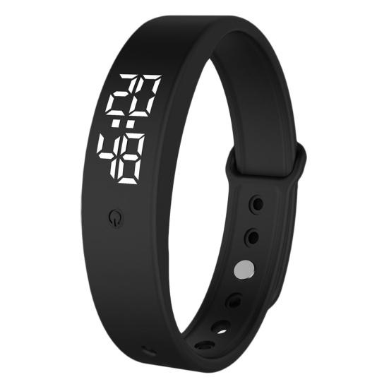 V9 Body Temperature Monitor Thermometer Vibration Alarm Wristband Smart Bracelet