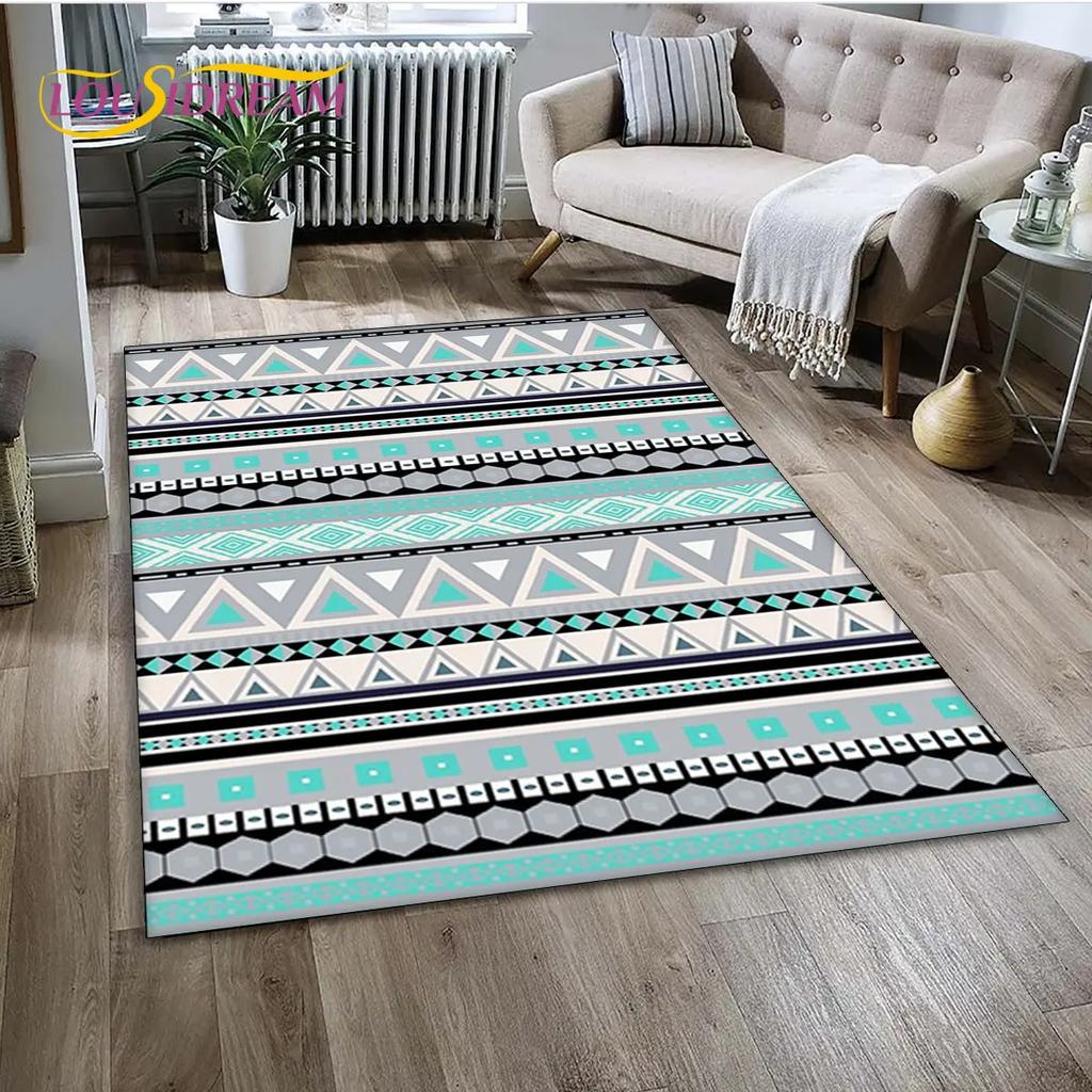 Bohemia Nordic Persia Serie Bereichsteppich, Teppich für Zuhause Wohnzimmer Schlafzimmer Sofa Fußmatte Küchendekor, Kinder Rutschfeste Bodenmatte