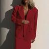 European and American Fashion Temperament Long sleeve Blazers Skirt sets Suit Jacket and Skirt Set