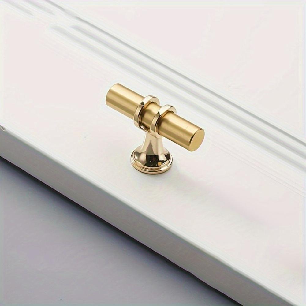 8pcs Rustic Cabinet Knobs Gold & Silver, Polished Stainless Steel, Round Drawer Pulls for Kitchen & Bathroom