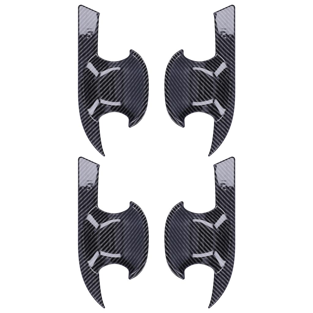Car Door Handle Bowl Cup Cover Trim Carbon Fiber Style Decor Fit for RAV4 20192021