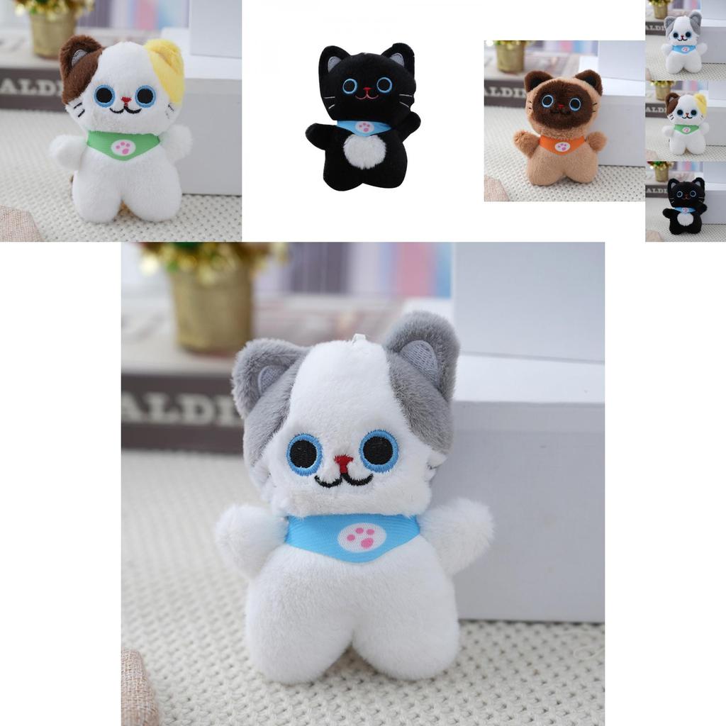 Lovable Mini Feline Plushie Cute Cat Keyring Adorable Kitten Soft Bag Accessory