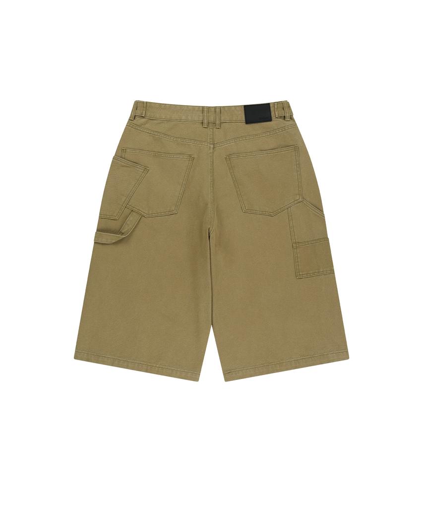 ENDOOR Washed Utility Bermuda Pants (Beige)