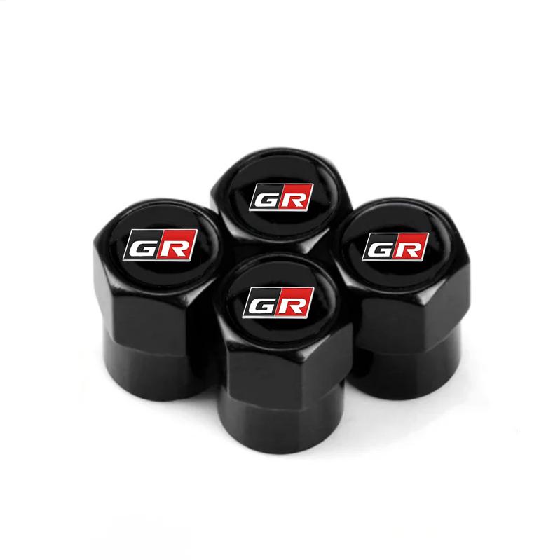 

4Pcs Car GR Sport Wheel Tire Stem Air Valve Caps For Toyota Gazoo Racing GR86 Mirai Prado Avensis Plugs Auto Accessories