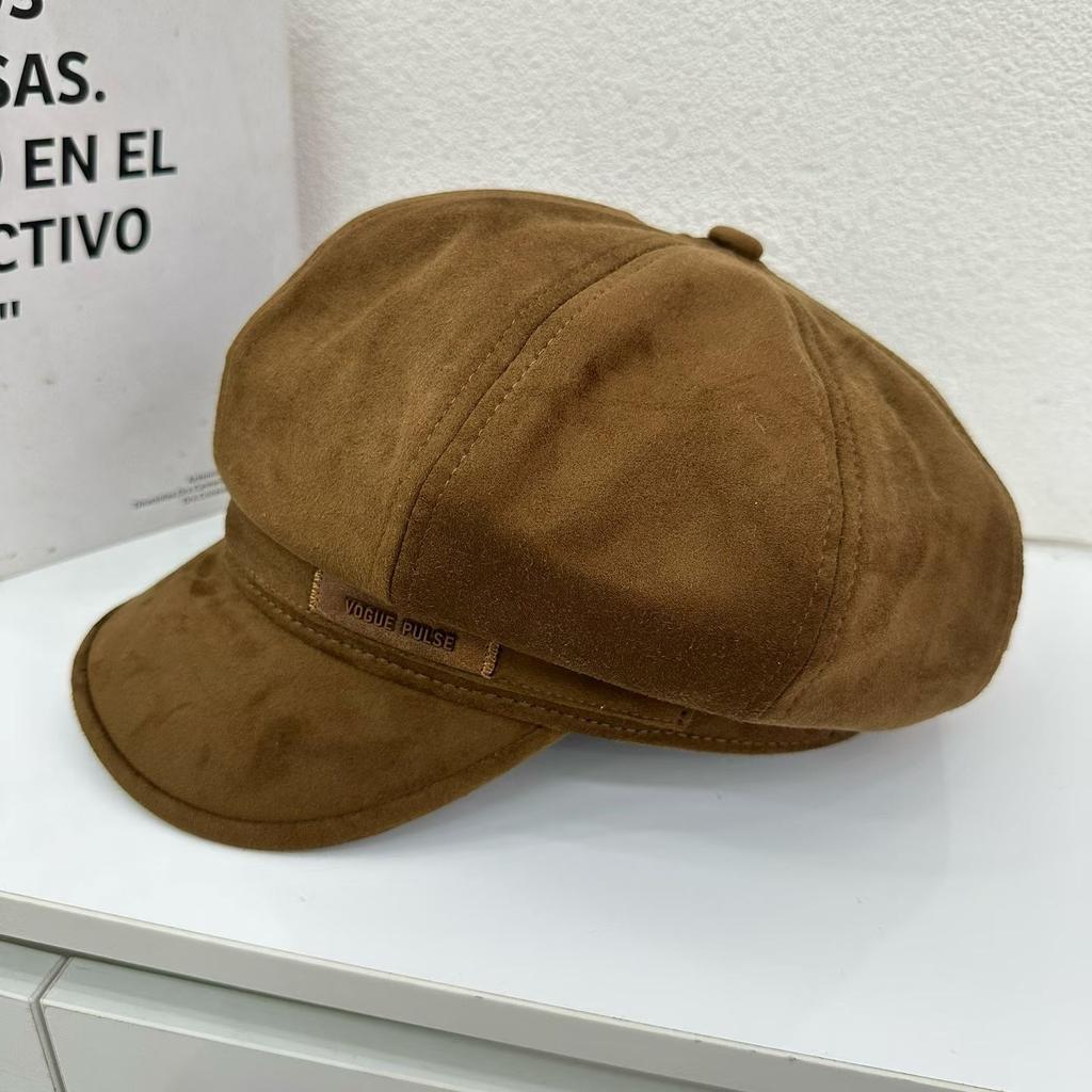 Octagonal hat female British style retro temperament versatile cap fashion beret painter newsboy hat new