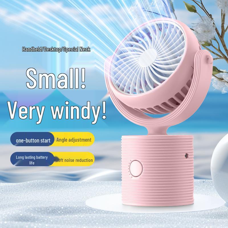 

Rechargeable Silent Mini USB Fan: Portable Desktop, Handheld, and Neck Hanging Design for Travel. 10 x 14.5 x 6.5 cm