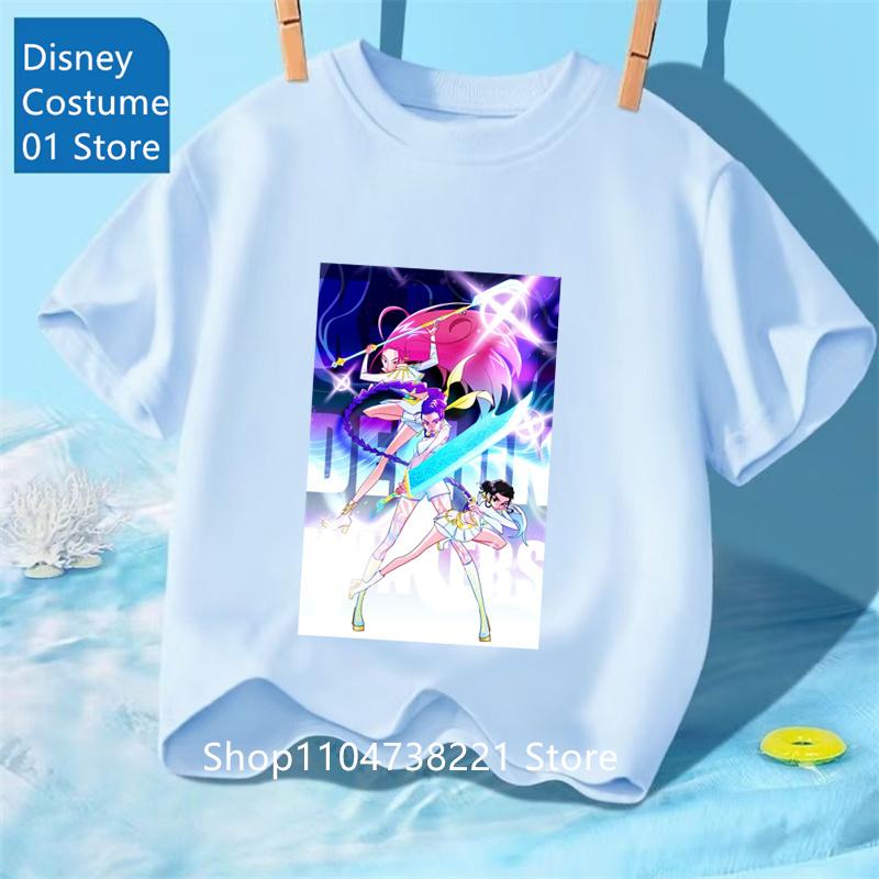 Saja Boys Tshirt Anime Kpop Demon Hunters Kids T-shirts Children's Clothing 2025 New Summer Casual Boys Girls Short Sleeve Tops