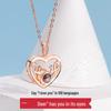 Yin Yi Deer Pendant Necklace: "I Love You" in 100 Languages, Korean Style Clavicle Chain, Perfect Christmas Gift for Women and Students.
