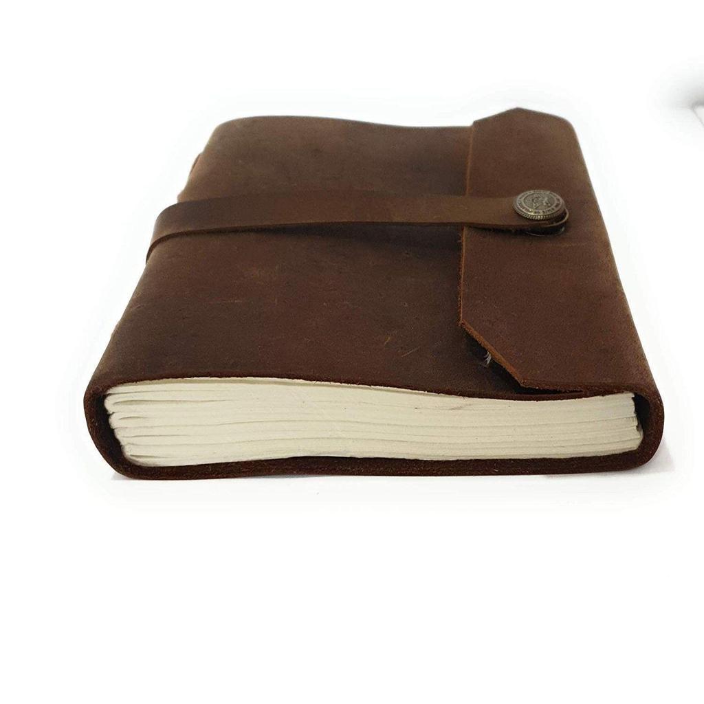 Combo Leather Diary Handmade Vintage Leather Diary - with Plain Paper for Men and Women.