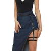European & American Punk Black Leather Double-Layer Leg Ring & Multi-Layer Body Chain Waist Strap