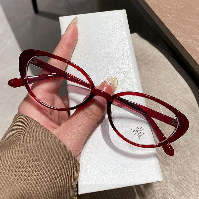 Ins Cat Eye Glasses Fashion Simple Small Frame Anti Blue Light Computer Eyewear Optical Eyeglasses Nearsighted Frame Unisex