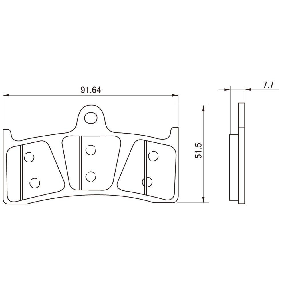 Daytona 79798 Motorcycle Brake Pad Red Pad (Semimetal Pad) CB1300SF(98-00) ZX-7RR (96-01) BRUTALE-S(03) For Front Use 79798 No:14