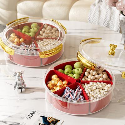 Fruit Plate Living Room Coffee Table Household Sealing Moisture-proof High-quality Fruit Plate Dried Fruit Plate New Year Snack Placement Plate