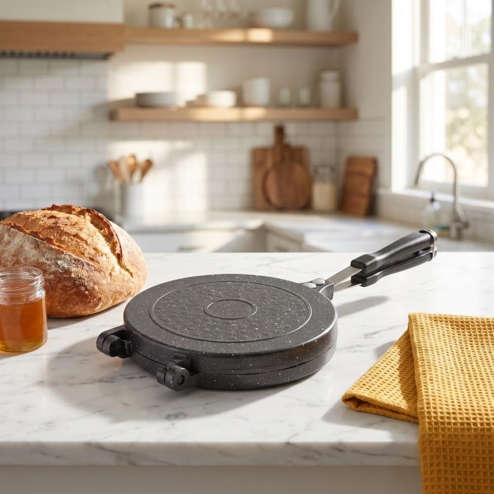 Heat Conduction Double Sided Frying Pan Aluminum Alloy Sandwich Maker Baking Cooking