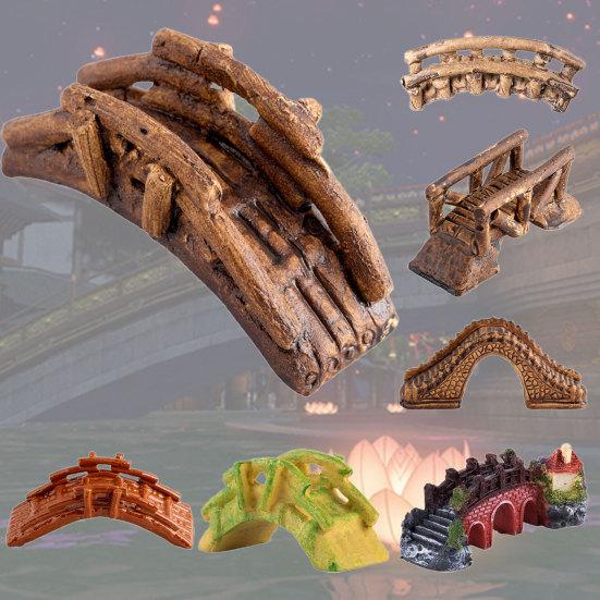 Dekoratif Aksesuar Porselen El Sanatları için Ayırt Edici Dekorasyon Su Manzarası Köprü Ev Dekorasyonu